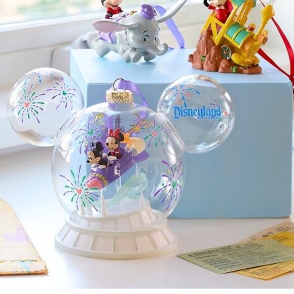 Disneyland Mickey and Minnie Mouse Icon Glass Ball Ornament – Space Mountain - Picture 2 of 4